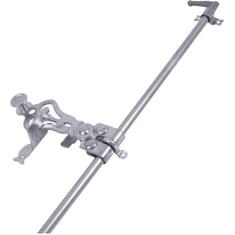 Torbel – Tringle en acier zingué 2500 mm pour espagnolette ronde – Diamètre 14 mm – Assemblage par vis sur manchon – Réversible pour volet droit/gauche