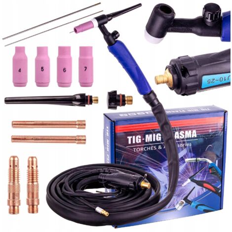 Torche de soudage TIG Lift Flex, 4 m, vanne flexible, fiche de torche, joint de 9 mm