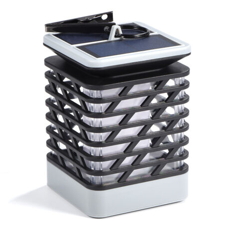 Torche décorative LED solaire étanche pour allée de jardin et cour