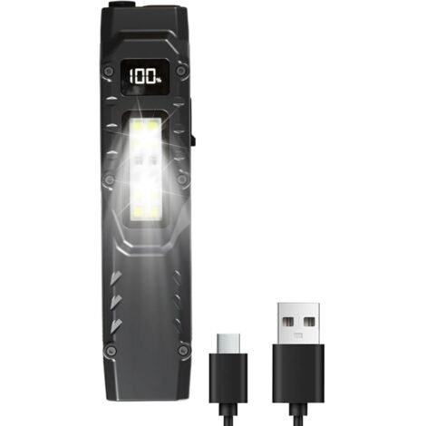 Torche Fine Lampe de Poche LED Rechargeable USB Lampe de