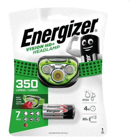 ENERGIZER-B TORCHE FRONTALE VISON HD ENERGIZER LEDS INCLUS 3XAAA 350 LUM