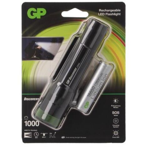 Torche LED waterproof avec cable USB 40h 1000lm