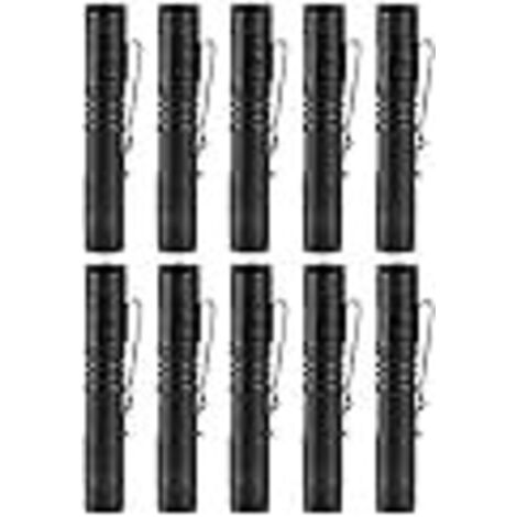 Torche stylo LED Mini torche de camping torche de camping étanche 10 pièces (sans batterie)
