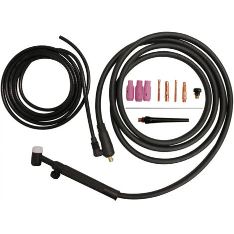 Torche TIG GX10/GX140 4 mètres - TIG tige tungstène 1,6 mm + buses