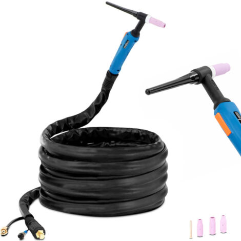 STAMOS GERMANY Torche TIG Pack De Tuyaux TIG Soudage TIG Prise À 2 Broches 8 l/min 180 W CC 8 m