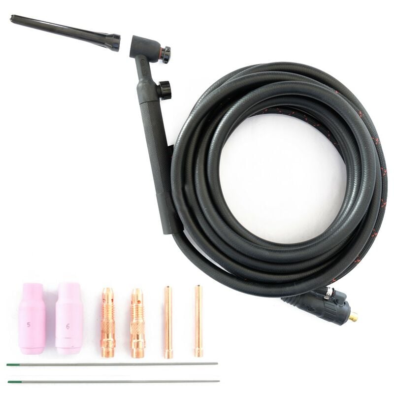 Torche tig à valve 17V Connecteur 10/25 + Accessoires kit de démarrage AWELCO