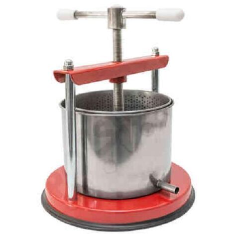 TORCHIO TORCHIETTO IN ACCIAIO  INOX GRANDE 32X34X47 CM 5,5lt ROSSO