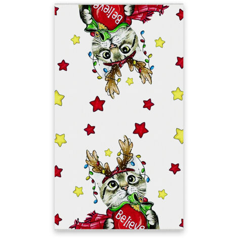 Torchon de cuisine de Noël avec motif bonhomme de neige et décoration de table pour les fêtes
