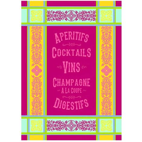 Torchon de cuisine rectangulaire en coton jacquard - Apéro