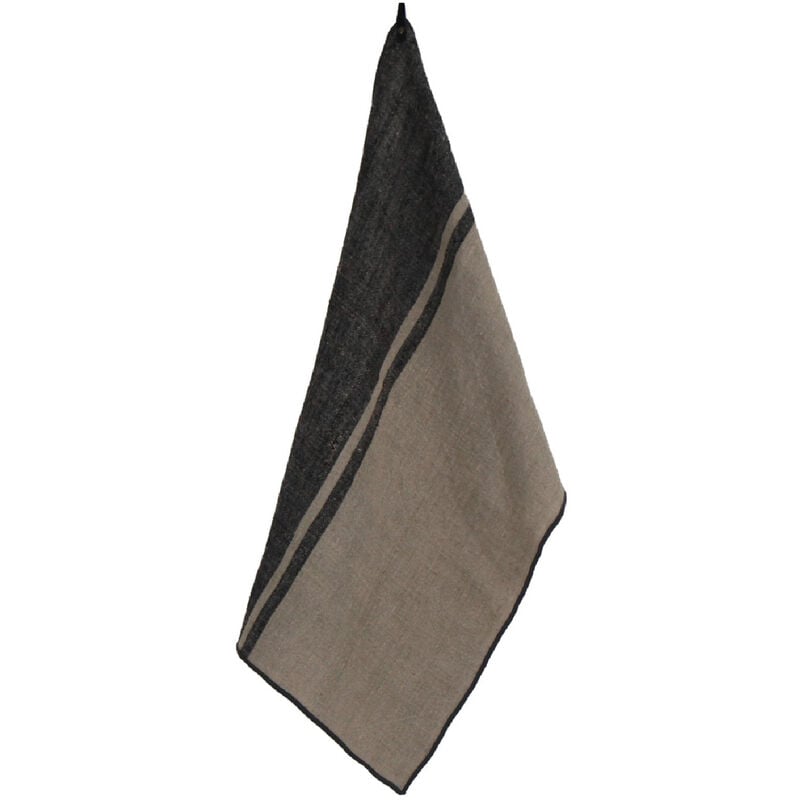 Torchon esprit campagne Noir 50x70 cm - Noir