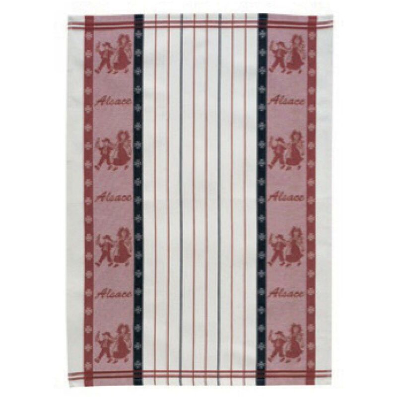 Winkler - Torchon Jacquard Lisel - ROUGE