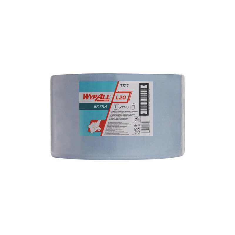 Torchon WYPALL L20 EXTRA+ L380xB235ca.mm bleu 2-couches