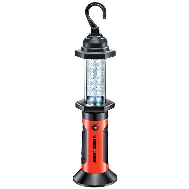 Image of Lampada Emergenza Torcia Luce Ispezione Campeggio Black Decker con Gancio 14 led