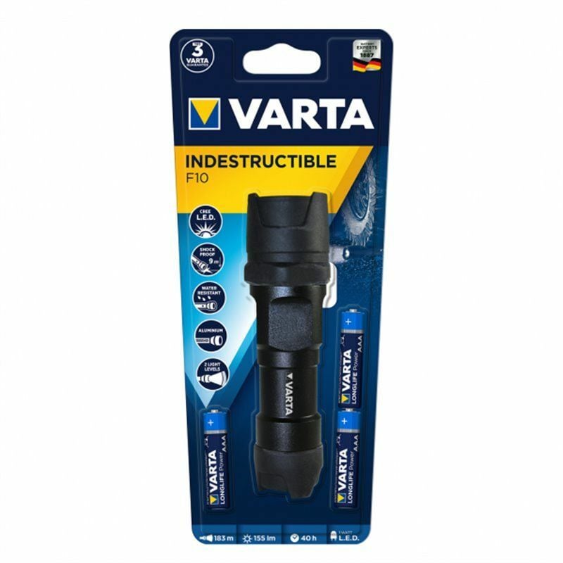 Image of FAB LIN18700101421 Torcia Led Varta Ipx4 3xlr03 Inclusa Nera 13.6x4.1d