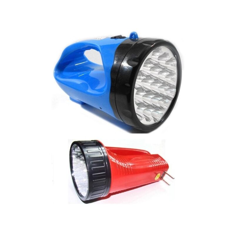TORCIA A 19 LED LAMPADA RICARICABILE POTENTE LUCE LLUMUNA TORCIA RICARICABILE 19 LED LAMPADA DI EMERGENZA LAVORO