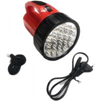 Torcia A 19 Led Ricaricabile Luce Potente Illumina Fino 500 Metri