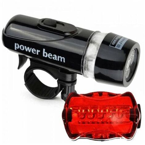 Torcia anteriore per bicicletta Set di luci posteriori Faro a LED per bicicletta Torcia elettrica Fanale posteriore Kit lampada per ciclismo notturno Lampada per fanale posteriore per mountain bike