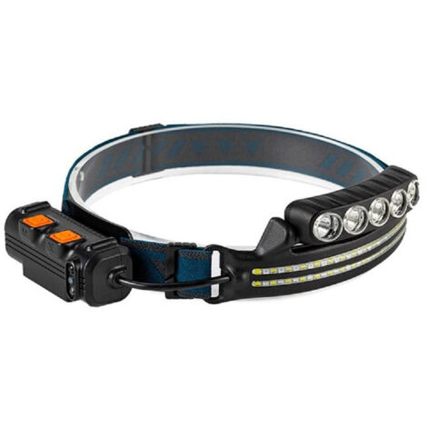 Torcia Da Testa Frontale Sensore Movimento 68 Led Luce Bianca Rossa Blu