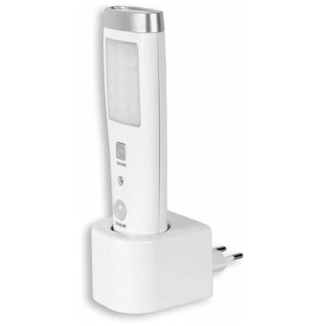 Torcia di Emergenza a Induzione Rilevatore di Presenza Torcia Lampada Angolo di Rilevamento 60° 15 LED Batteria Ricaricabile Bianca