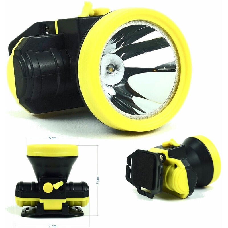 Image of Topolenashop - Torcia frontale a led ricaricabile subacquea waterproof immersioni 50mt AB-Z984