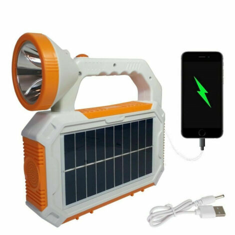 Torcia Lampada Pannello Solare Portatile Ricaricabile Led 40+1led Sos Usb Jfs-101