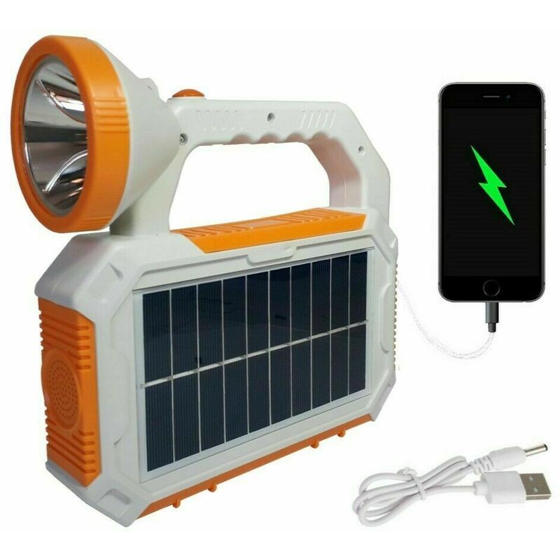 Image of Zencocco - torcia lampada solare 40 + 1 led portatile ricaricabile luce sos usb Power Bank