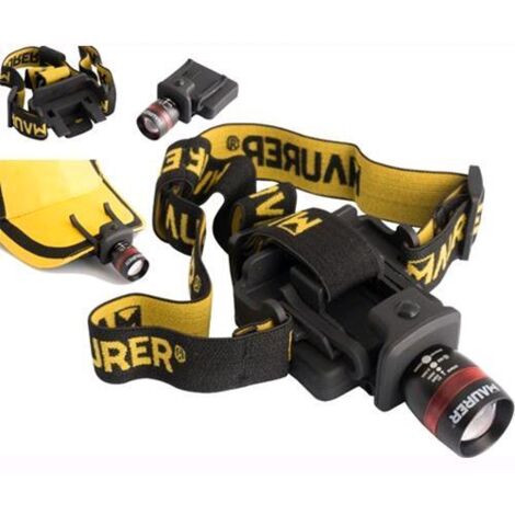 TORCIA LED a BATTERIA Frontale DA TESTA e per Elmetti MAURER con ZOOM