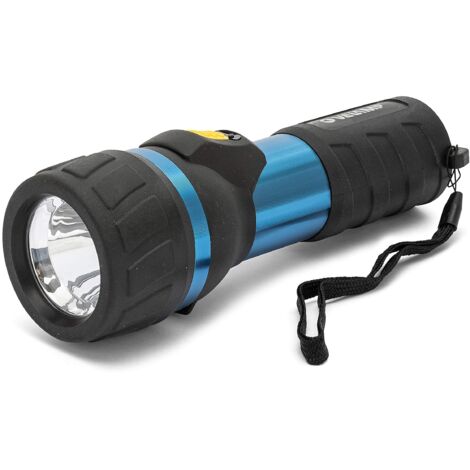 torcia led a pila velamp in alluminio e gomma 110 lumen