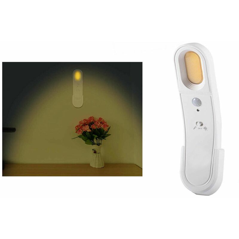 Image of Luce torcia LED da muro portatile sensore pir lampada emergenza luce armadio