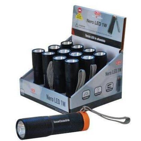TORCIA LED NERO LED 1 EXPO LUCE QUADRA