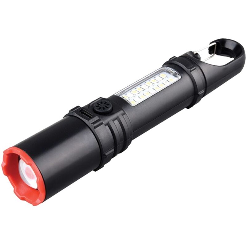 TORCIA LED RICARICABILE 'MAGNUM' 3 W - lm 250 - con laterna laterale