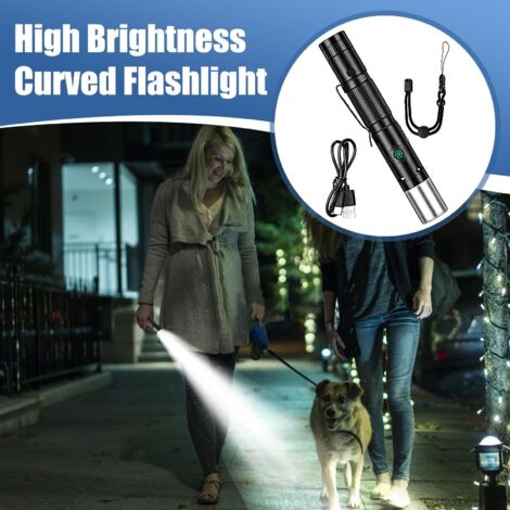 Torcia LED ricaricabile  Modalità regolabili  Luce portatile per viaggi, campeggio, escursionismo, pesca, sopravvivenza, interruzioni di corrente
