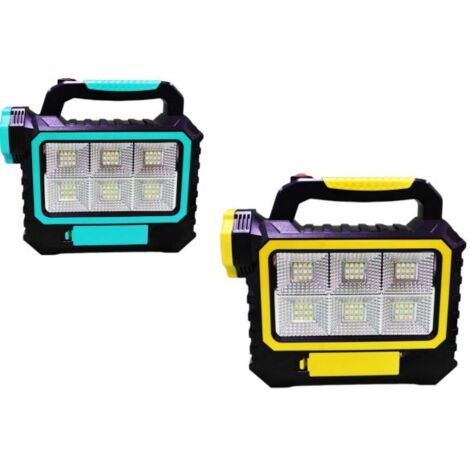 Torcia Led Solare Lanterna Faro Campeggio Ricaricabile USB e Solare 1200mAh