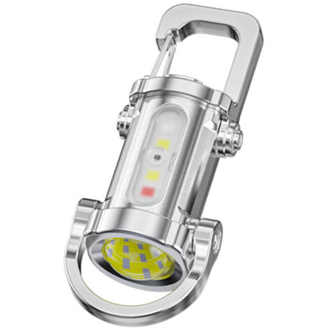 Torcia portatile a LED ricaricabile ad alta potenza per uso esterno - argento