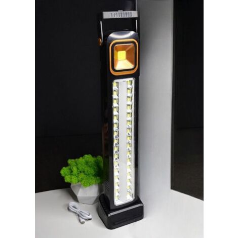 TORCIA PORTATILE LAMPADA DI EMERGENZA RICARICABILE USB SOLARE 32 LED SOLARE