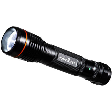 Torcia Ricaricabile Usb - Nero - Portwest