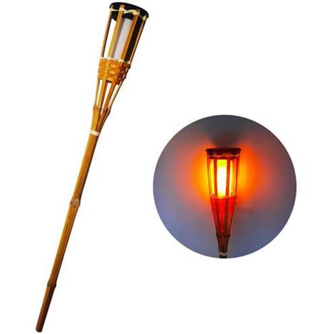 TORCIA SOLARE DA GIARDINO IN BAMBU' 120CM  - PAPILLON