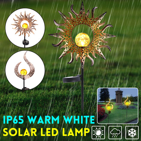 6x torcia solare a LED lampade da esterno giardino percorso