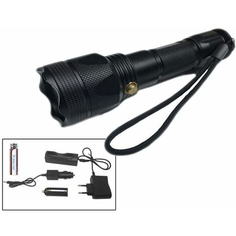 JONSDANY Torcia LED Ricaricabile 15000 Lumens, Zoomabile, IP68 Impermeabile  5 Modalità,Intervallo lungo