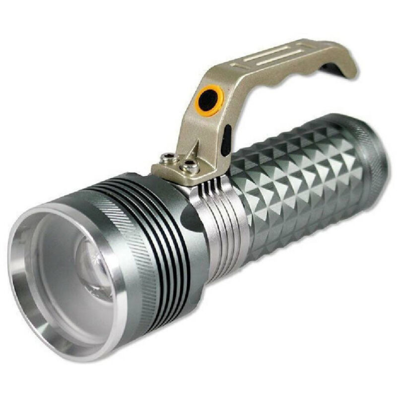 TrAdE Shop Traesio - Torcia Tattica 1 Led Cree Con Zoom Ricaricabile Emergenza A Batterie 1820 -