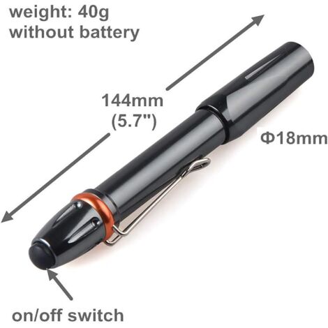 Torcia UV Ultra Violet Torch Lampe de poche Blacklight Pen Light Detector 395nm UV Lampe de poche LED Penlight (2 pack)