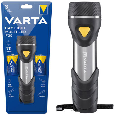 Torcia Varta Led Daylight+2D Con Pile