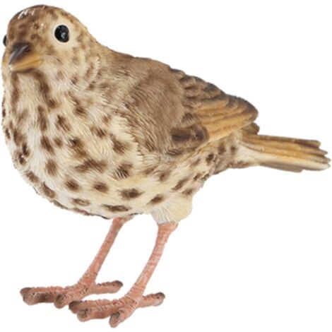 PFLANZEN KÖLLE TORDO BONACCIO IN RESINA 11CM STATUETTA UCCELLINO DA GIARDINO