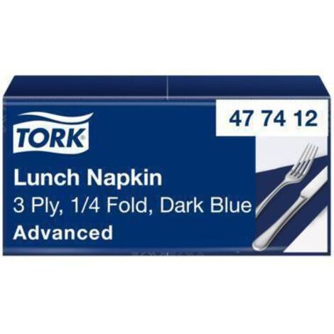Tork Serviette 477412 33x33cm 3lg. 1/4 Falz dunkelblau 150 St./Pack.