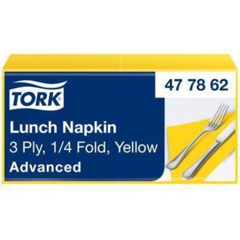 Tork Serviette 477862 33x33cm 3lg. 1/4 Falz gelb 150 St./Pack.