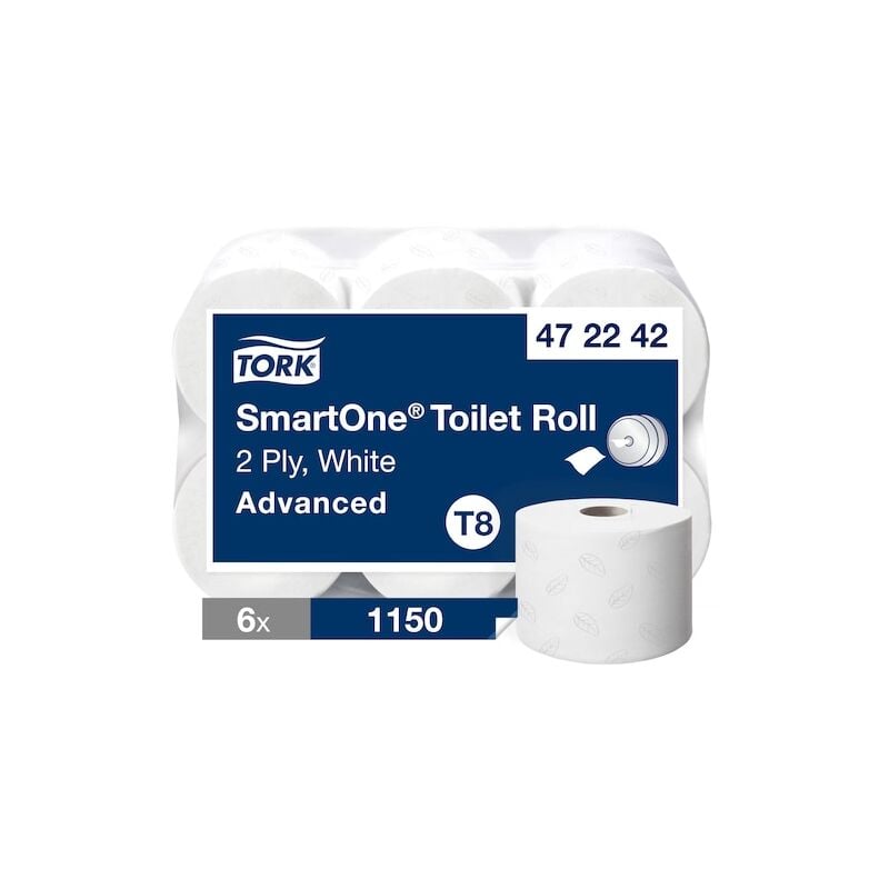 Tork SmartOne® Papier toilette rouleau blanc T8 (6x1) 472242