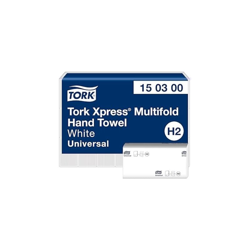 Xpress Essuie-mains interfolies - 150300 - Papiers d'essuyage plies en m, qualite Universal pour Distributeur H2 - Essuie-mains en papier, grand