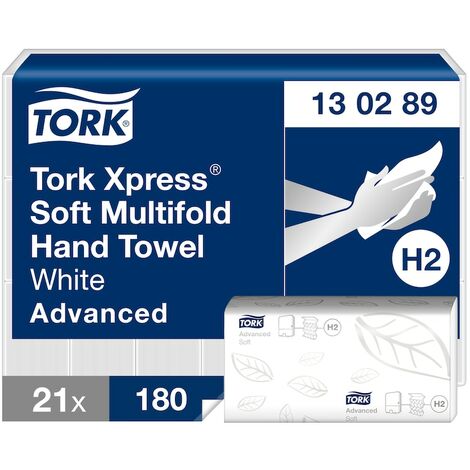 Tork Xpress® Essuie-mains interfoliés doux blanc H2 (21x180) 130289