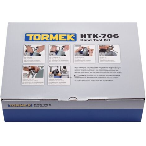 Tormek – Kit d'affûtage pour outils à main – Dispositifs pour couteaux, ciseaux, haches – Rangement mural ou tiroir – Affûtage précis et efficace - HTK-806
