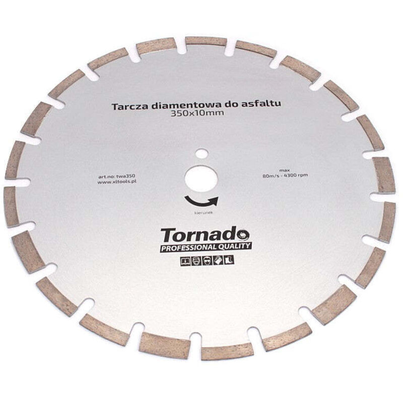 Tornado Diamond Blade For Asphalt 350mm - Precise And Efficient Dry And Wet Cutting